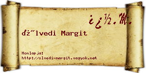 Ölvedi Margit névjegykártya